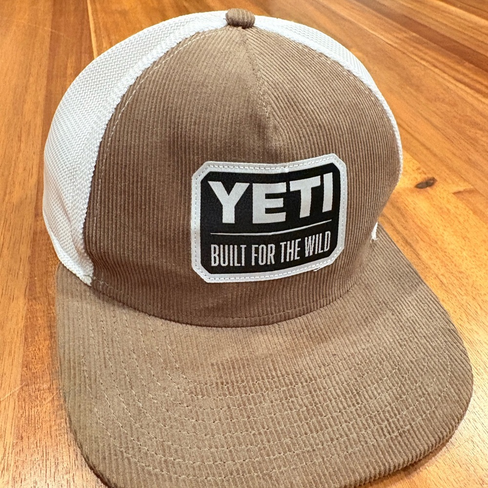 YETI Built For The Wild Brown Corduroy Trucker Hat